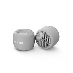 General Haut-parleurs Bluetooth avec son stéréo, mini haut-parleur Punchy Bass avec micro intégré, étanche IPX7, petit haut-parleur, mini haut-parleur parfait pour la douche, la chambre, le vélo, la voiture (gris argenté)