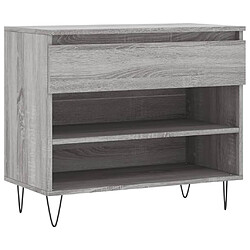 Maison Chic Armoire à Chaussures,Meuble de Rangement à Chaussures Sonoma gris 70x36x60 cm Bois d'ingénierie -MN67448