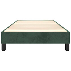 Acheter vidaXL Cadre de lit sans matelas vert foncé 90x190 cm velours