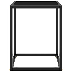 Maison Chic Table basse,Table Console Table d'appoint, Table pour salon Noir avec verre noir 40x40x50 cm -MN92911