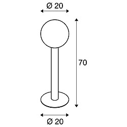 Acheter Slv Borne extérieure GLOO PURE 70 anthracite, E27, 23W - Hauteur 70 cm