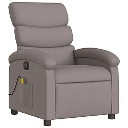 Avis vidaXL Fauteuil de massage inclinable électrique Taupe Tissu