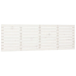 vidaXL Tête de lit murale Blanc 206x3x63 cm Bois massif de pin