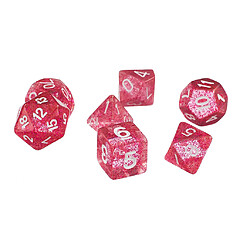 7pcs / Set Donjons De Jeux Trpg & Dragons Glitter D4-d20 Multi-côtés Dés Rose