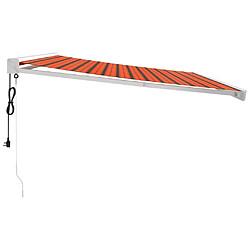 Avis vidaXL Auvent rétractable orange et marron 4x3 m tissu et aluminium