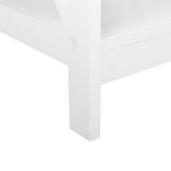 Beliani Table d'appoint FOSTER Blanc pas cher