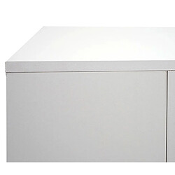 Mendler Meuble TV HWC-L36, Table de télévision Table basse Armoire TV Commode, bois 50x144x40cm Compartiment de rangement, blanc brillant