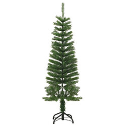 vidaXL Sapin de Noël artificiel mince avec support 120 cm PE