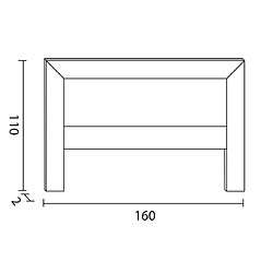 Acheter Pegane Tête de lit 150 cm coloris cerisier en pin massif - Longueur 160 x Profondeur 2 x Hauteur 110 cm