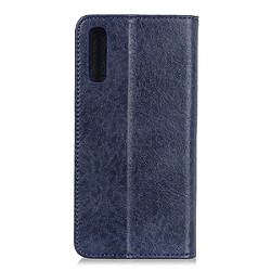 Etui en PU texture de cheval fou auto-absorbée bleu pour votre LG Velvet