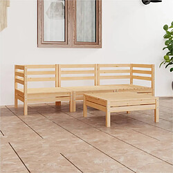 Maison Chic Salon de jardin 4 pcs - Table et chaises d'extérieur - Mobilier/Meubles de jardin Moderne Bois de pin massif -MN53495