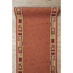 RUGSX TAPIS DE COULOIR ANTIDÉRAPANT JENA roux 100cm 100x690 cm pas cher