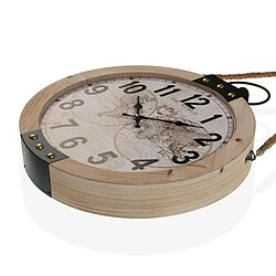 Horloge Murale Versa Mapamundi Bois MDF (40 x 6,5 x 47 cm)