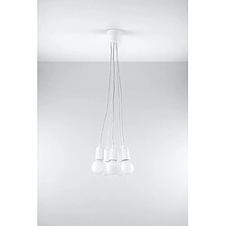 Avis Luminaire Center Suspension DIEGO PVC blanc 5 ampoules