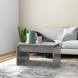 Maison Chic Table basse,Table Console Table d'appoint, Table pour salon Gris béton 68x50x38 cm Aggloméré -MN48008