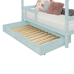 Youdoit Tiroir de lit 120 x 190 avec sommier BUDDY - bleu clair 