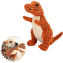 Jouet Dino indestructible et robuste, jouet pour chien grinçant pour les mâcheurs agressifs, jouet en peluche pour chien