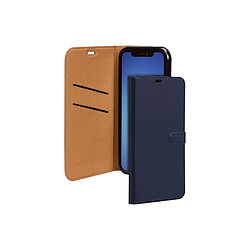 Bigben Etui Folio Wallet bleu marine avec languette de fermeture pour iPhone 12 mini