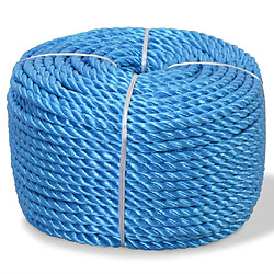 vidaXL Corde torsadée Polypropylène 12 mm 250 m Bleu