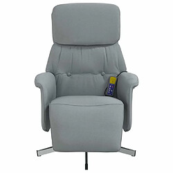 Acheter Maison Chic Fauteuil Relax pour salon, Fauteuil inclinable de massage et repose-pieds gris clair tissu -GKD44518