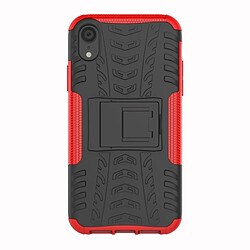 Avis Wewoo Coque Pneu Texture TPU + PC Antichoc pour iPhone X / XS, avec support (Rouge)