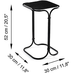 Avis Hanah Home Bout de canapé en métal Seat noir.