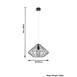 Acheter Luminaire Center Suspension UMBERTO acier noir 1 ampoule