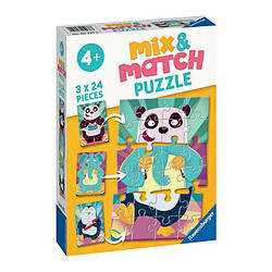 Puzzle enfant 3x24 pièces Ravensburger Mix et Match Les animaux rigolos