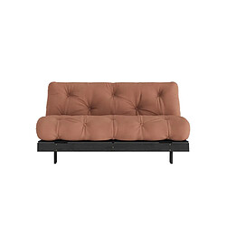 Avis Inside 75 Canapé convertible futon ROOTS pin laqué noir matelas 160 x 200 cm coloris brun argile