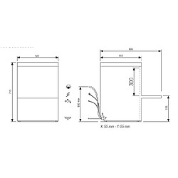 Lave-verres professionnel 3,5 kW - 450 x 450 mm -STEEL350DG - Colged