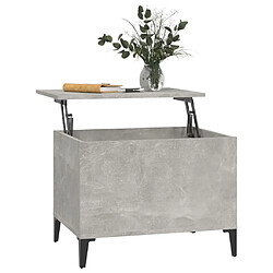 ComfortXL Table Basse Gris Béton 60x44,5x45 Cm Bois D'ingénierie pas cher