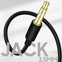 Avizar Écouteurs Filaires Jack 3.5mm Son Clair Micro et Télécommande Câble Plat Noir pas cher