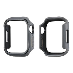 Coque en TPU double couleur, gris/noir pour votre Apple Watch Series 7 45mm