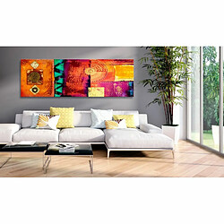 Paris Prix Tableau Imprimé Orange Abstraction 40 x 120 cm