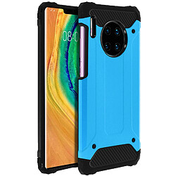 Avizar Coque Huawei Mate 30 Pro Design Relief Bi-matière Robuste Antichute 1,8m bleu