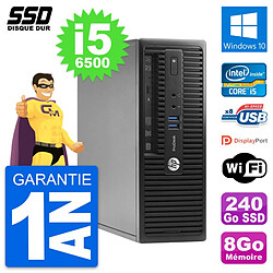 PC HP ProDesk 400 G3 SFF Intel Core i5-6500 RAM 8Go SSD 240Go Windows 10 Wifi - Occasion