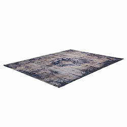 Acheter Paris Prix Tapis Rétro à Poils Courts Vintage Bleu 160 x 230 cm