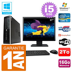 PC HP Compaq 8100 SFF Ecran 27" i5-650 RAM 16Go Disque 2To Graveur DVD Wifi W7 - Occasion