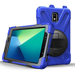 Acheter Coque en TPU combo en forme de X avec béquille, dragonne et dragonne bleu pour votre Samsung Galaxy Tab Active 2 8.0 T395/T390