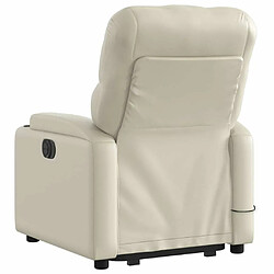 Acheter Maison Chic Fauteuil Relax pour salon, Fauteuil inclinable de massage électrique crème similicuir -GKD57848