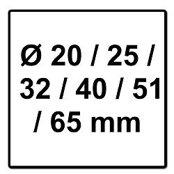 Makita EZYCHANGE BIM Jeu de perforateurs pour électriciens 7 pcs. 20 - 65 mm Bi-métal ( E-12326 )