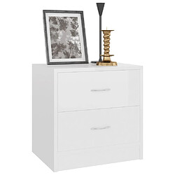 Avis Maison Chic Table de chevet,Table de Nuit,Meuble de Rangement Blanc brillant 40 x 30 x 40 cm Aggloméré