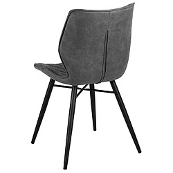 Beliani Chaise de salle à manger LISLE Set de 2 Tissu Gris pas cher