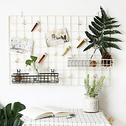 Métal Tenture Murale Panier De Rangement Étagère Rack Holder Organisateur Accueil Ornements