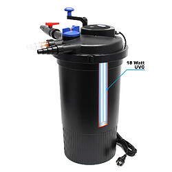 Helloshop26 Filtre de bassin à pression UV 18 watts 30 000 litres nettoyage facile 16_0001921