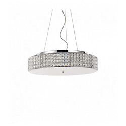 Ideal Lux Suspension Chromée en cristal ROMA 9 ampoules