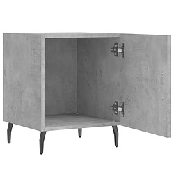 Maison Chic Lot de 2 Tables de chevet,Table de nuit,Table d'appoint pour salon gris béton 40x40x50 cm bois d’ingénierie -MN58352 pas cher