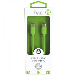 Acheter Jaym Câble USB-C vers Type-C 3A - 1,5 mètres - Collection POP - Vert