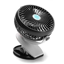 Clip Sur Ventilateur Oscillant Ventilateur de Bureau USB Rechargeable Poussette Mini Ventilateur Personnel Portable