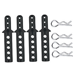 4 Pièces 8x45mm Corps De Montage Avec Broche R-Clip Pour 1:10 1: 8 Voiture RC Noire